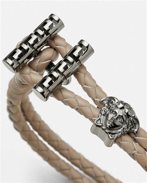 bracciale versace uomo medusa|versace medusa braided leather bracelet.